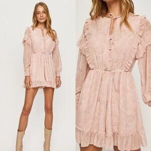 Allsaints Pink Ellis Shahmina Playsuit Size 00